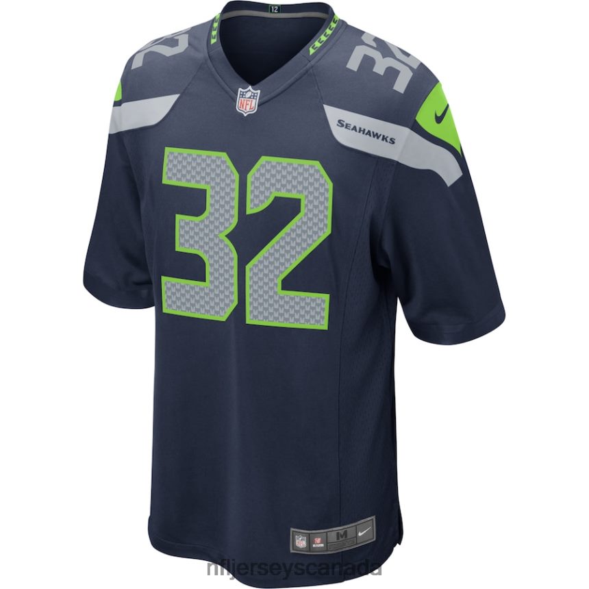 Men Seattle Seahawks Chris Carson Nike Navy Game Player Jersey Clothing NFL TBXFR63898