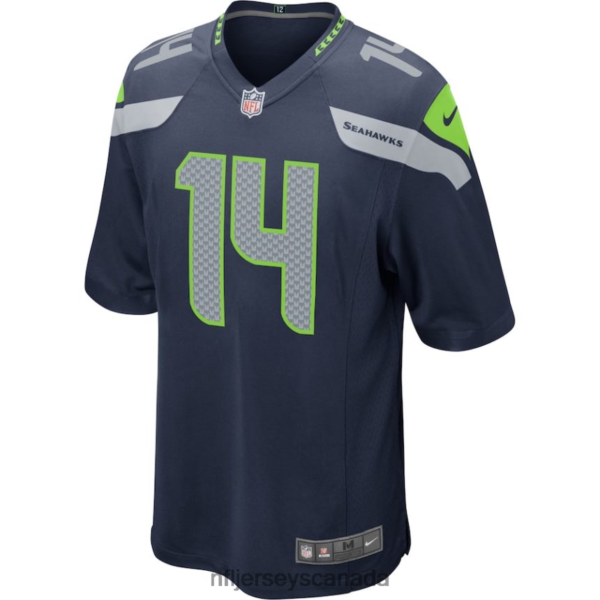 Men Seattle Seahawks DK Metcalf Nike College Navy Game Jersey Clothing NFL TBXFR6103
