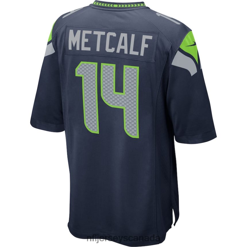 Men Seattle Seahawks DK Metcalf Nike College Navy Game Jersey Clothing NFL TBXFR6103