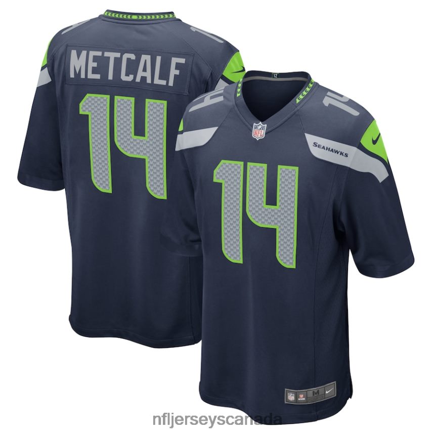 Men Seattle Seahawks DK Metcalf Nike College Navy Game Team Jersey Clothing NFL TBXFR61610