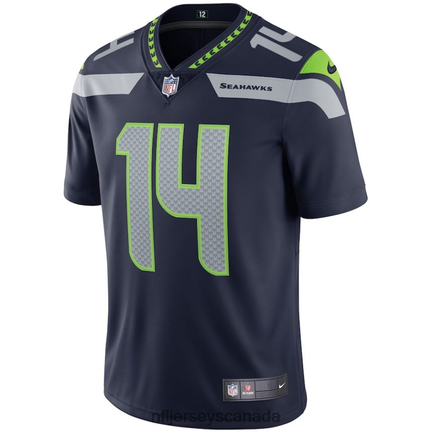 Men Seattle Seahawks DK Metcalf Nike College Navy Vapor Limited Jersey Clothing NFL TBXFR62057