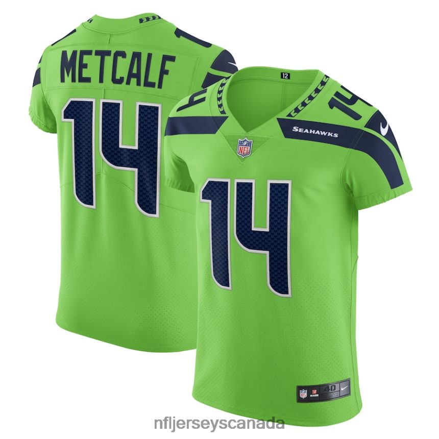 Men Seattle Seahawks DK Metcalf Nike Neon Green Alternate Vapor Elite Player Jersey Clothing NFL TBXFR62625