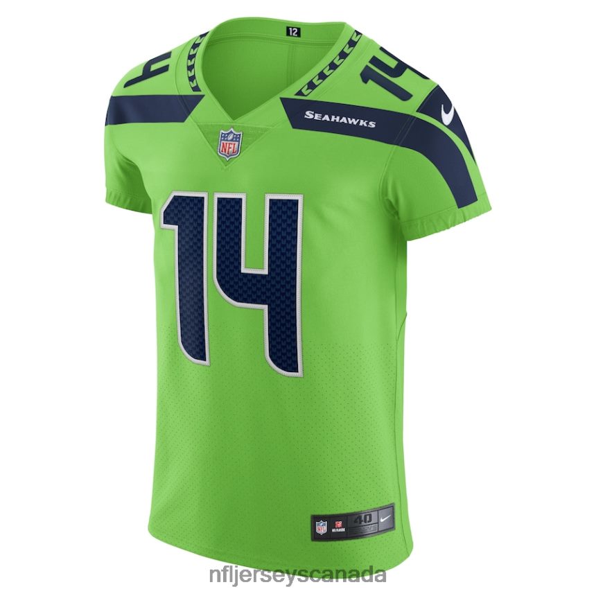 Men Seattle Seahawks DK Metcalf Nike Neon Green Alternate Vapor Elite Player Jersey Clothing NFL TBXFR62625
