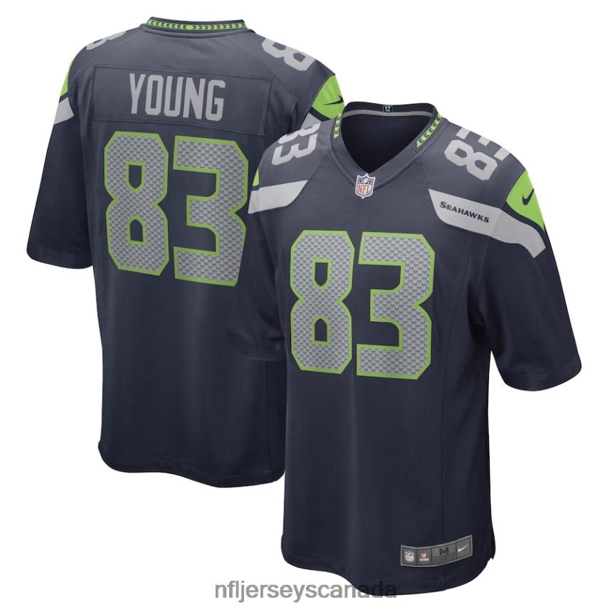 Men Seattle Seahawks Dareke Young Nike College Navy Game Player Jersey Clothing NFL TBXFR66619