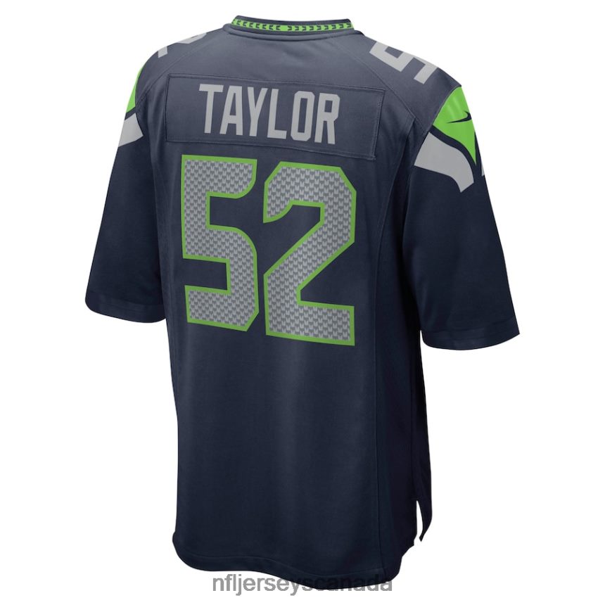 Men Seattle Seahawks Darrell Taylor Nike College Navy Game Jersey Clothing NFL TBXFR64137