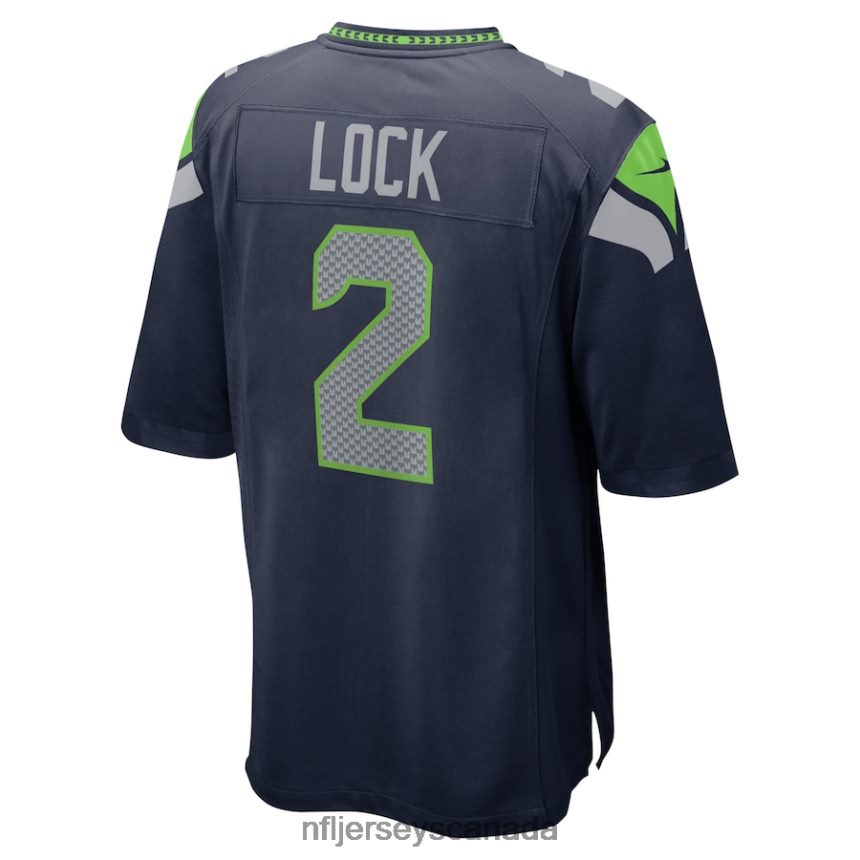 Men Seattle Seahawks Drew Lock Nike College Navy Game Jersey Clothing NFL TBXFR63245