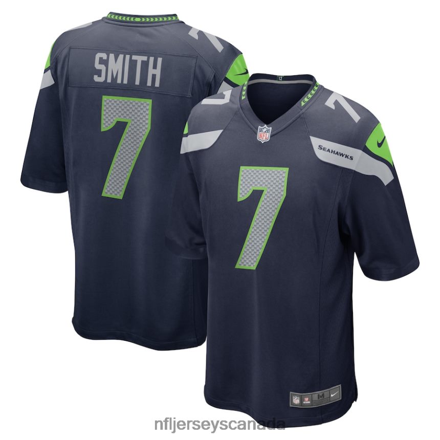 Men Seattle Seahawks Geno Smith Nike College Navy Game Jersey Clothing NFL TBXFR6229