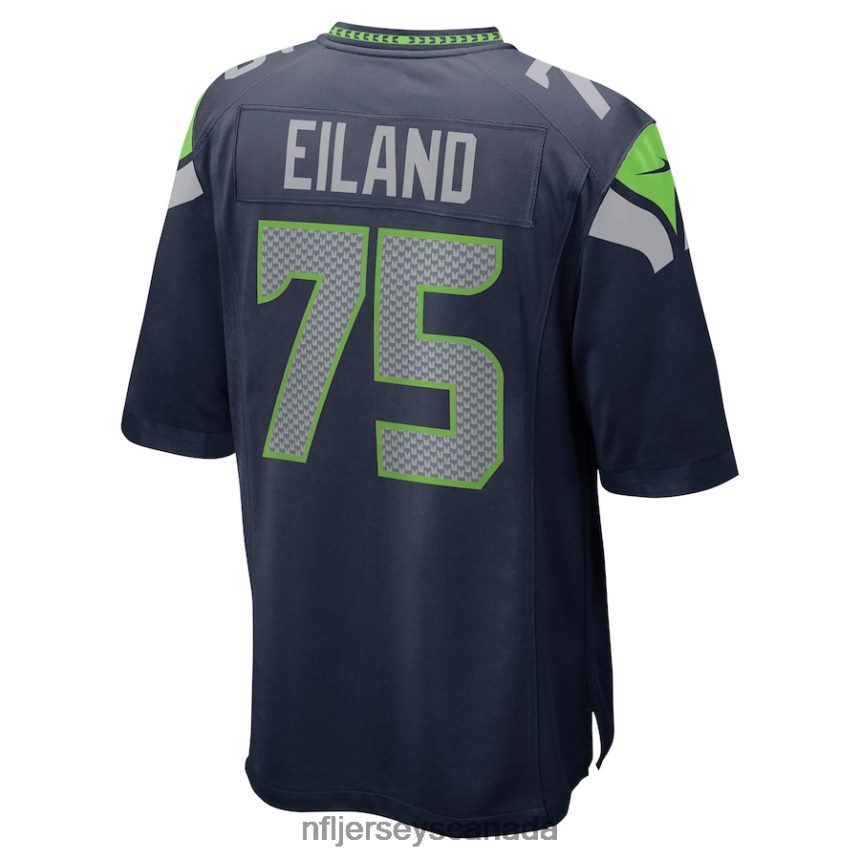 Men Seattle Seahawks Greg Eiland Nike College Navy Game Jersey Clothing NFL TBXFR64281