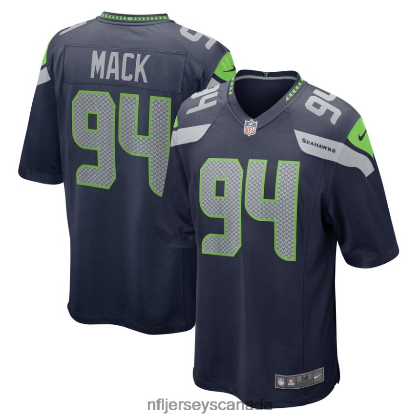 Men Seattle Seahawks Isaiah Mack Nike College Navy Home Game Player Jersey Clothing NFL TBXFR65984