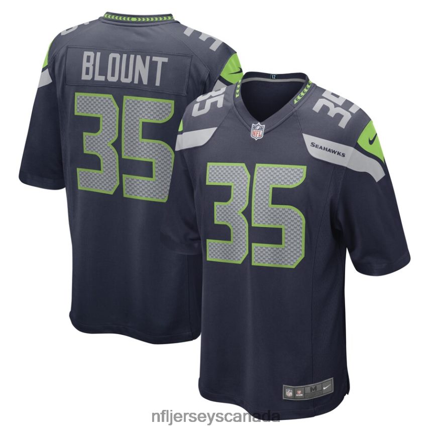 Men Seattle Seahawks Joey Blount Nike College Navy Game Player Jersey Clothing NFL TBXFR67044