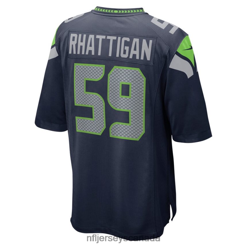 Men Seattle Seahawks Jon Rhattigan Nike College Navy Game Jersey Clothing NFL TBXFR66866