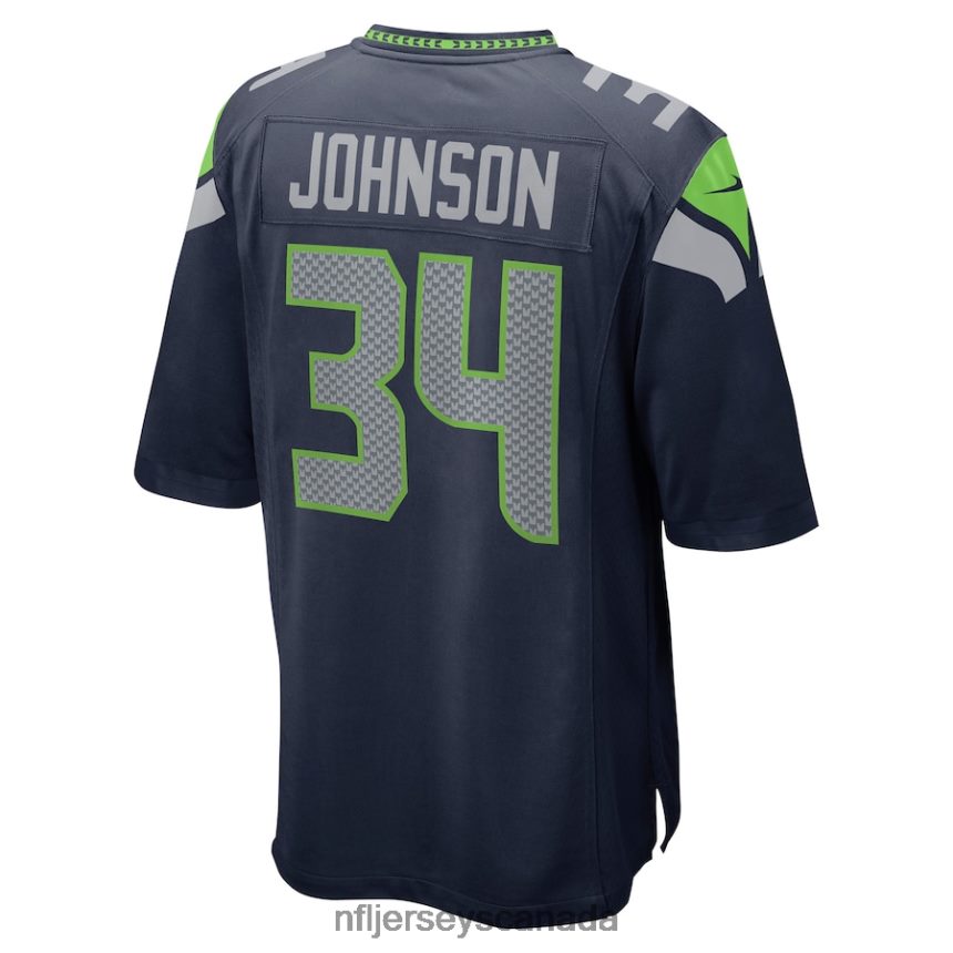 Men Seattle Seahawks Josh Johnson Nike College Navy Game Jersey Clothing NFL TBXFR64115