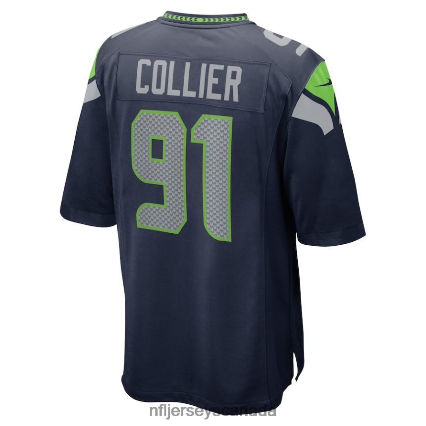 Men Seattle Seahawks LJ Collier Nike College Navy Game Jersey Clothing NFL TBXFR62152