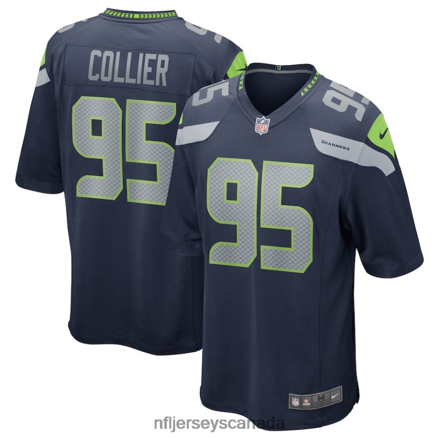 Men Seattle Seahawks LJ Collier Nike College Navy Game Player Jersey Clothing NFL TBXFR63500