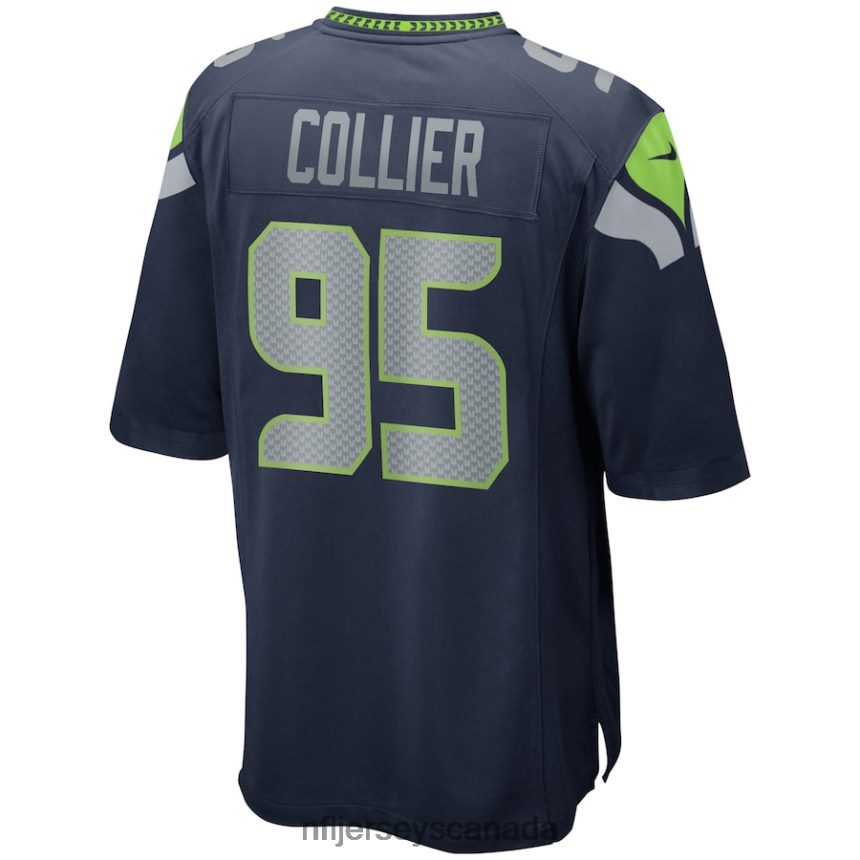 Men Seattle Seahawks LJ Collier Nike College Navy Game Player Jersey Clothing NFL TBXFR63500
