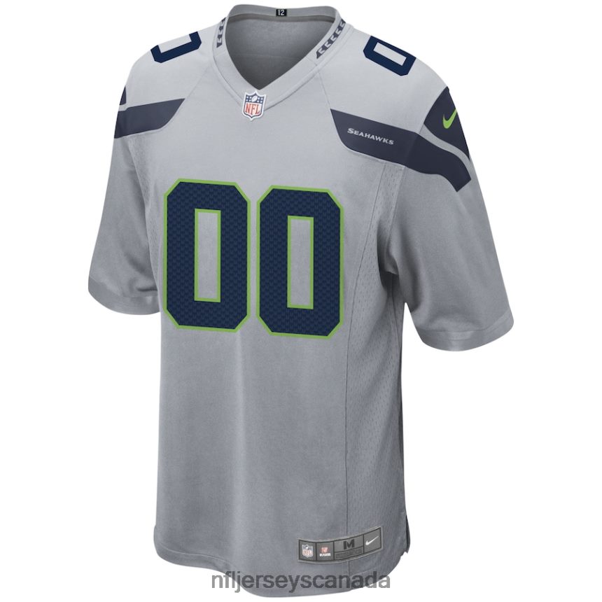 Men Seattle Seahawks Nike Gray Alternate Custom Game Jersey Clothing NFL TBXFR6132