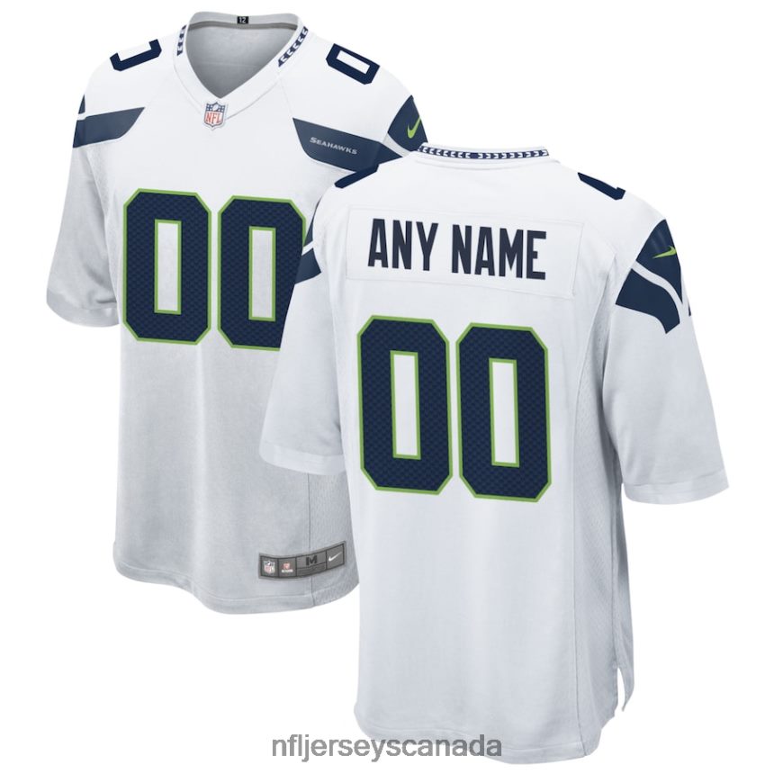 Men Seattle Seahawks Nike White Custom Game Jersey Clothing NFL TBXFR62585