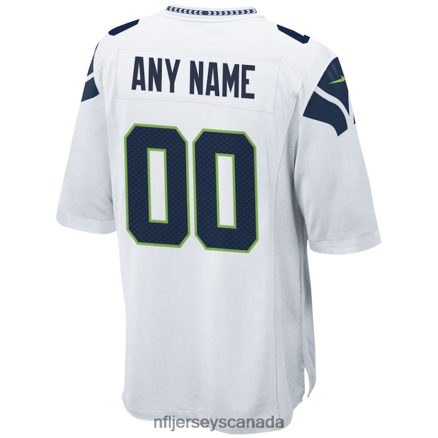 Men Seattle Seahawks Nike White Custom Game Jersey Clothing NFL TBXFR62585