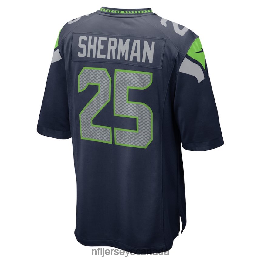 Men Seattle Seahawks Richard Sherman Nike College Navy Retired Game Jersey Clothing NFL TBXFR6967
