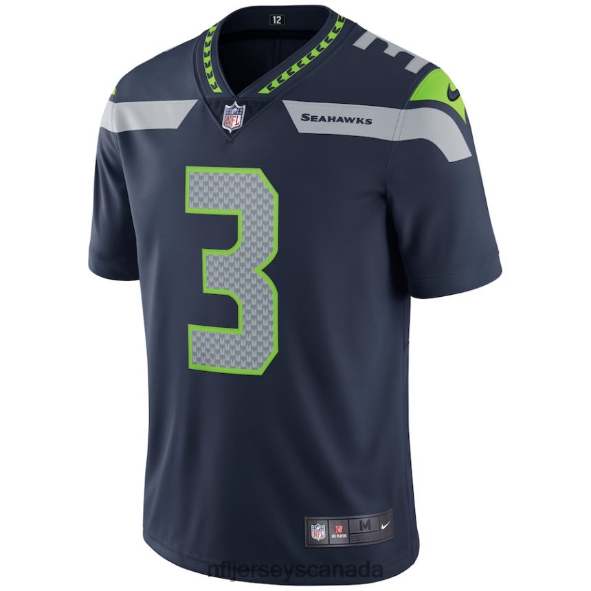 Men Seattle Seahawks Russell Wilson Nike College Navy Vapor Untouchable Limited Player Jersey Clothing NFL TBXFR62348
