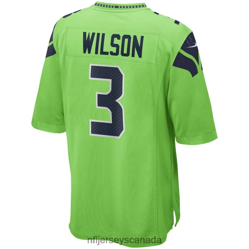 Men Seattle Seahawks Russell Wilson Nike Neon Green Alternate Game Jersey Clothing NFL TBXFR61032