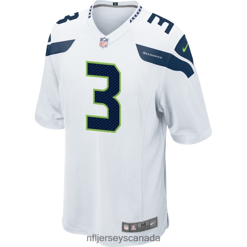 Men Seattle Seahawks Russell Wilson Nike White Game Jersey Clothing NFL TBXFR61609