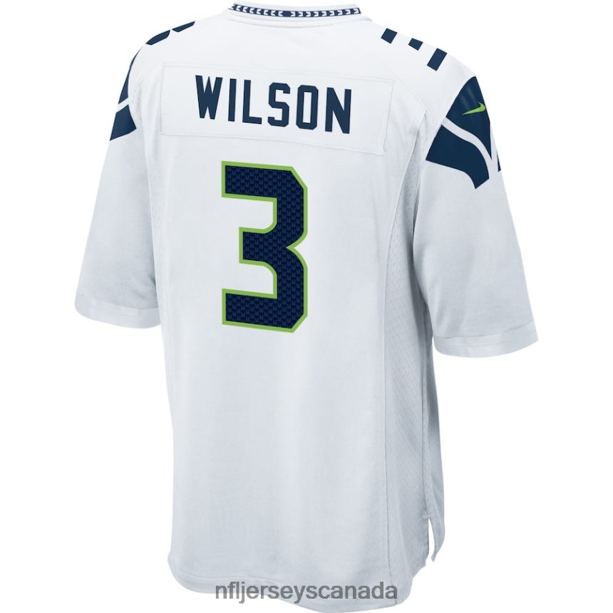 Men Seattle Seahawks Russell Wilson Nike White Game Jersey Clothing NFL TBXFR61609