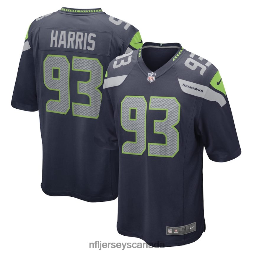 Men Seattle Seahawks Shelby Harris Nike College Navy Game Player Jersey Clothing NFL TBXFR64200