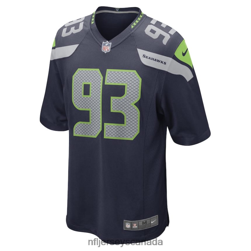 Men Seattle Seahawks Shelby Harris Nike College Navy Game Player Jersey Clothing NFL TBXFR64200