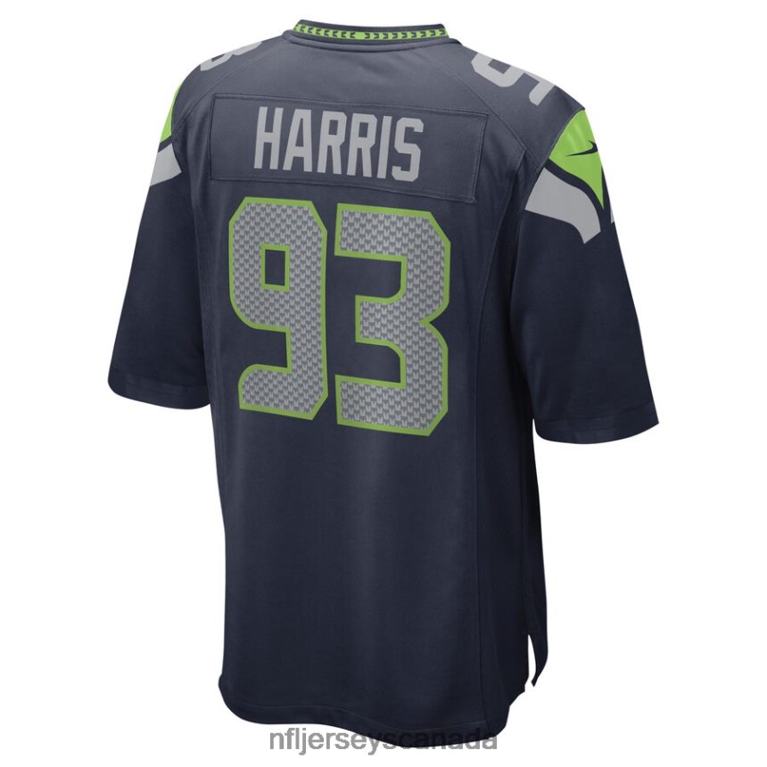 Men Seattle Seahawks Shelby Harris Nike College Navy Game Player Jersey Clothing NFL TBXFR64200