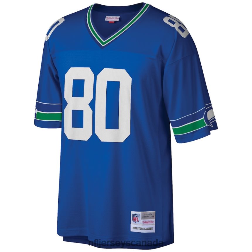 Men Seattle Seahawks Steve Largent Mitchell  Ness Royal Big  Tall 1985 Retired Player Replica Jersey Clothing NFL TBXFR61982