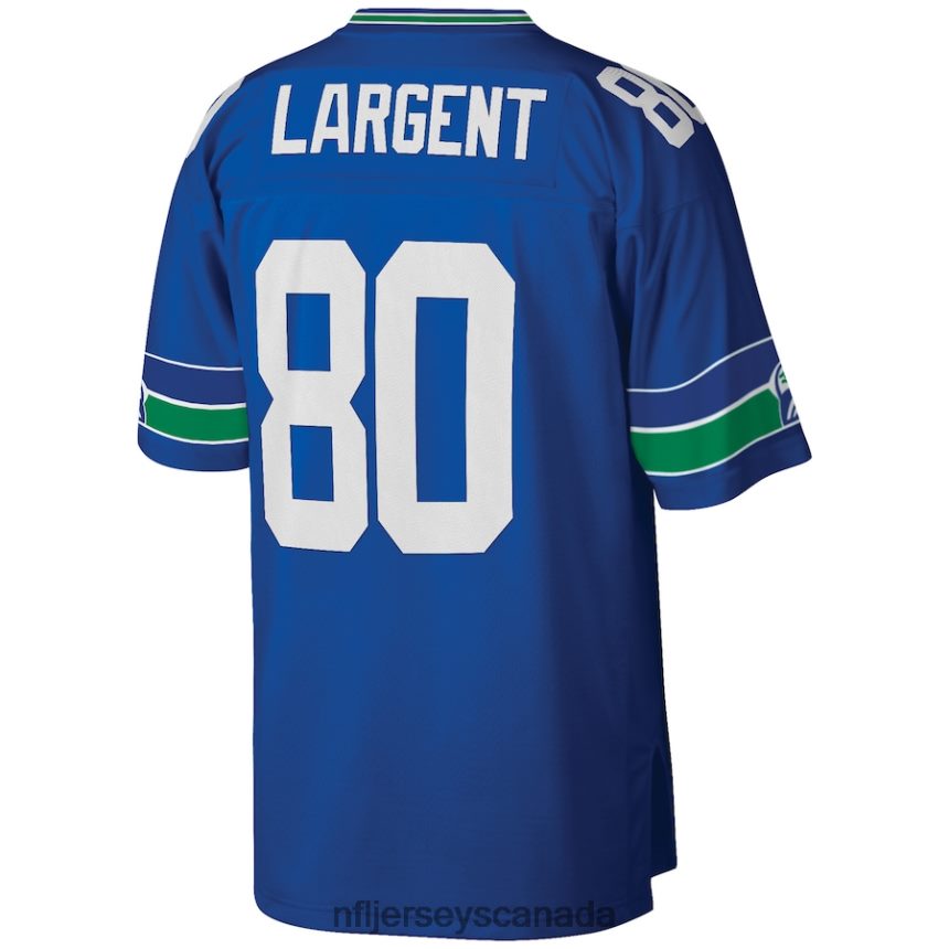 Men Seattle Seahawks Steve Largent Mitchell  Ness Royal Big  Tall 1985 Retired Player Replica Jersey Clothing NFL TBXFR61982
