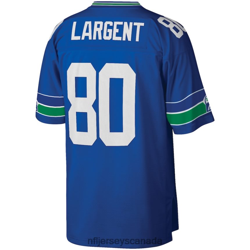 Men Seattle Seahawks Steve Largent Mitchell  Ness Royal Retired Player Legacy Replica Jersey Clothing NFL TBXFR65072
