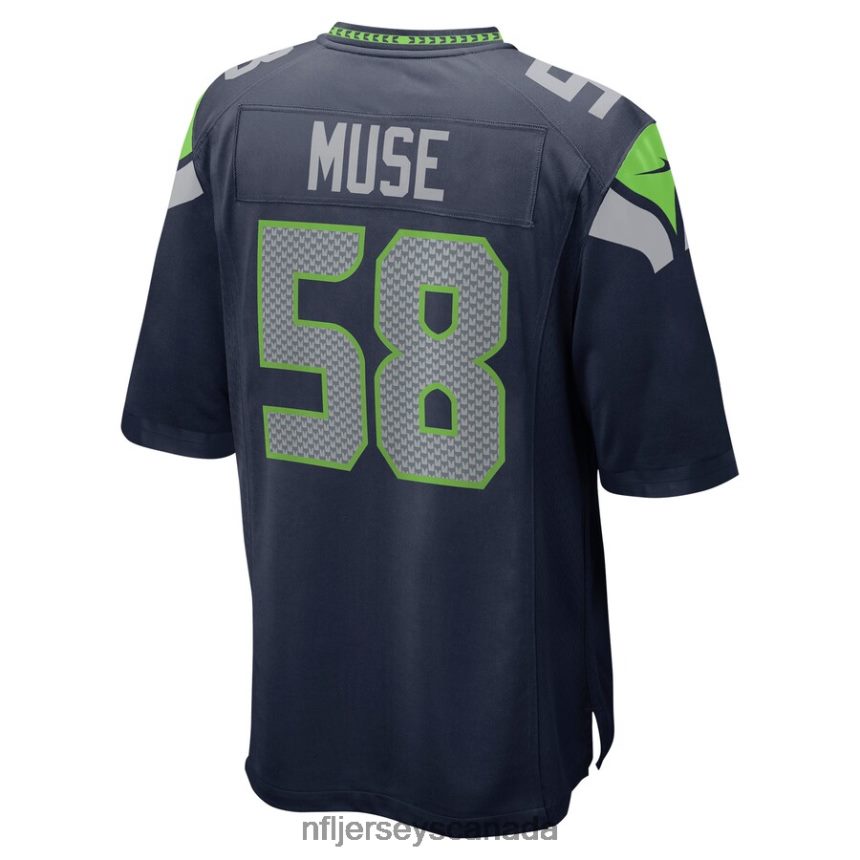 Men Seattle Seahawks Tanner Muse Nike College Navy Game Player Jersey Clothing NFL TBXFR63838