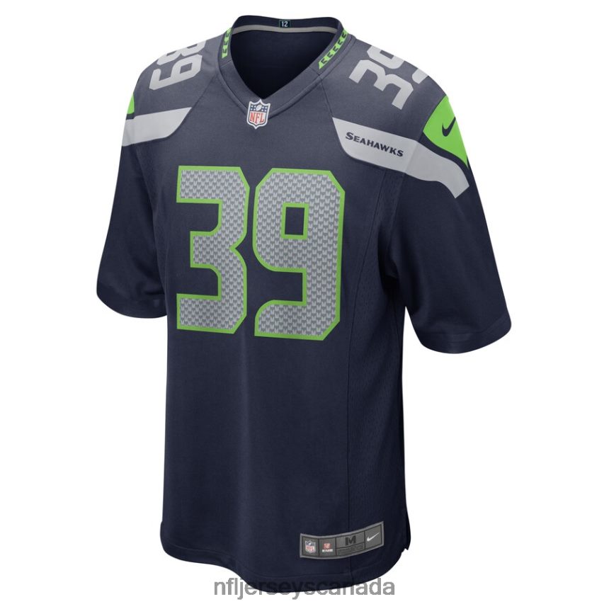 Men Seattle Seahawks Teez Tabor Nike College Navy Home Game Player Jersey Clothing NFL TBXFR66183