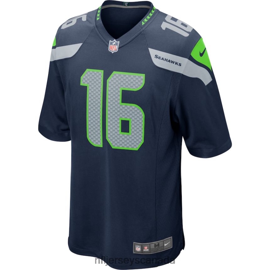 Men Seattle Seahawks Tyler Lockett Nike College Navy Game Jersey Clothing NFL TBXFR6367