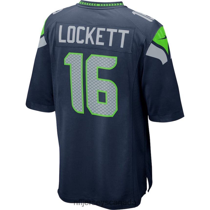 Men Seattle Seahawks Tyler Lockett Nike College Navy Game Jersey Clothing NFL TBXFR6367