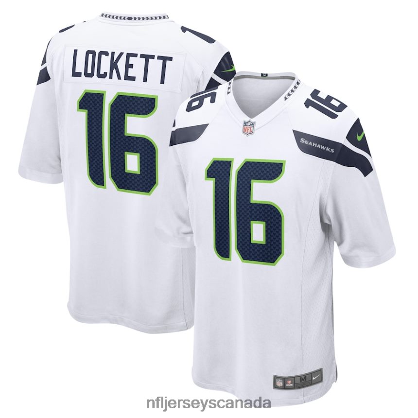 Men Seattle Seahawks Tyler Lockett Nike White Game Jersey Clothing NFL TBXFR62387