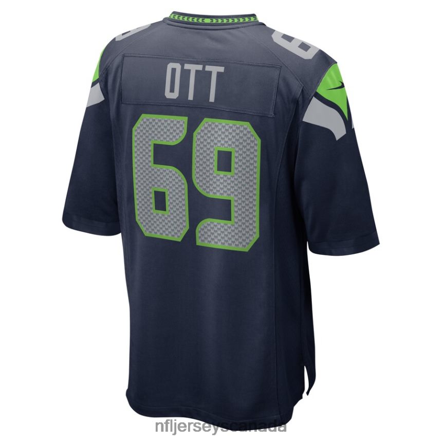 Men Seattle Seahawks Tyler Ott Nike College Navy Game Jersey Clothing NFL TBXFR65666