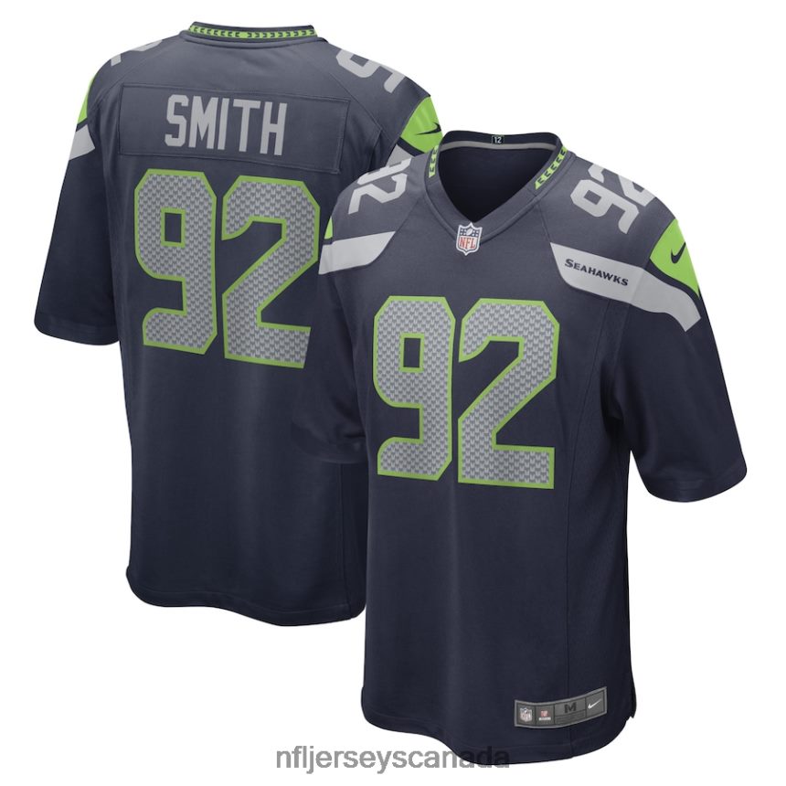 Men Seattle Seahawks Tyreke Smith Nike College Navy Game Player Jersey Clothing NFL TBXFR66900