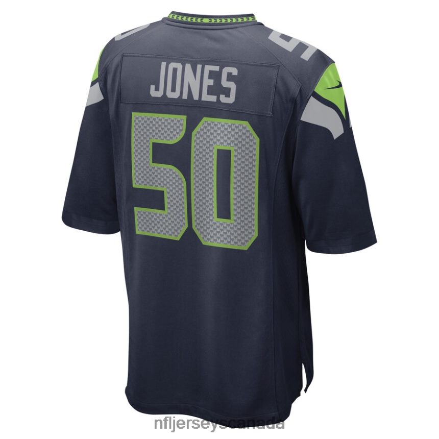 Men Seattle Seahawks Vi Jones Nike College Navy Game Player Jersey Clothing NFL TBXFR65825