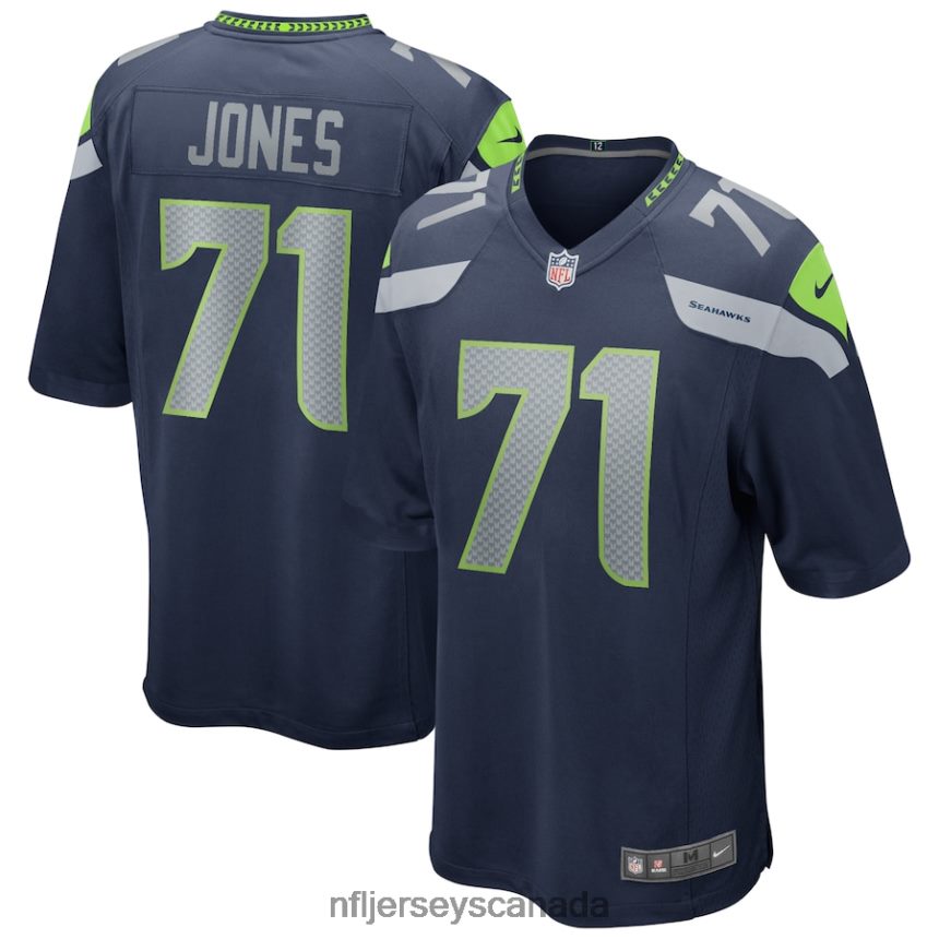 Men Seattle Seahawks Walter Jones Nike College Navy Game Retired Player Jersey Clothing NFL TBXFR63362