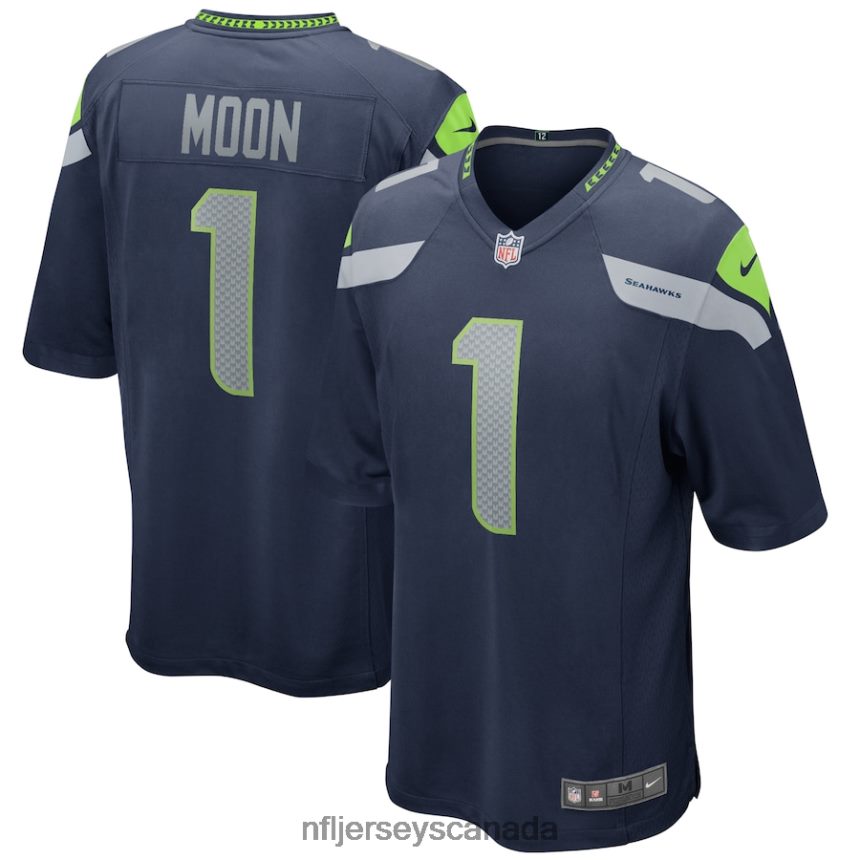 Men Seattle Seahawks Warren Moon Nike College Navy Game Retired Player Jersey Clothing NFL TBXFR62535