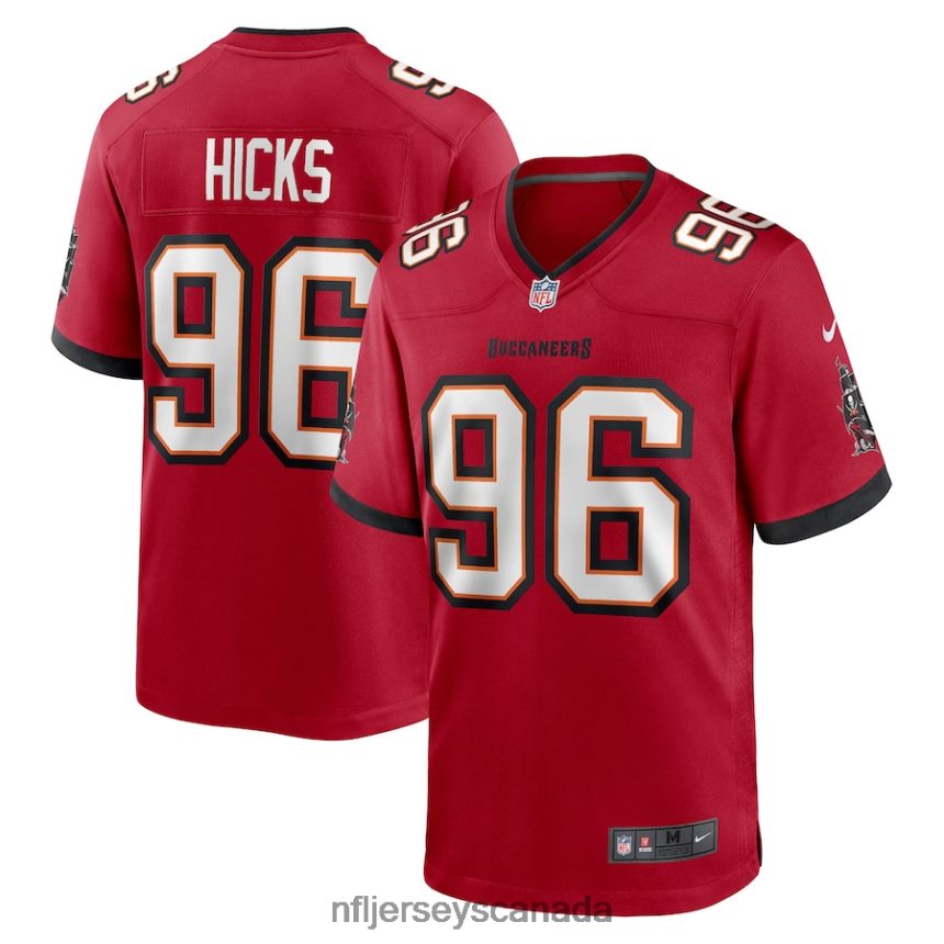 Men Tampa Bay Buccaneers Akiem Hicks Nike Red Game Player Jersey Clothing NFL TBXFR64472