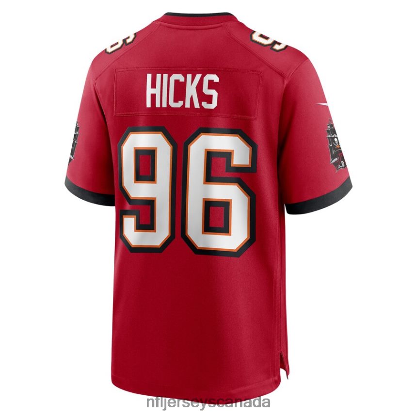 Men Tampa Bay Buccaneers Akiem Hicks Nike Red Game Player Jersey Clothing NFL TBXFR64472
