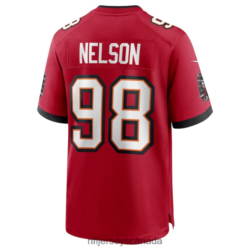 Men Tampa Bay Buccaneers Anthony Nelson Nike Red Game Jersey Clothing NFL TBXFR64475