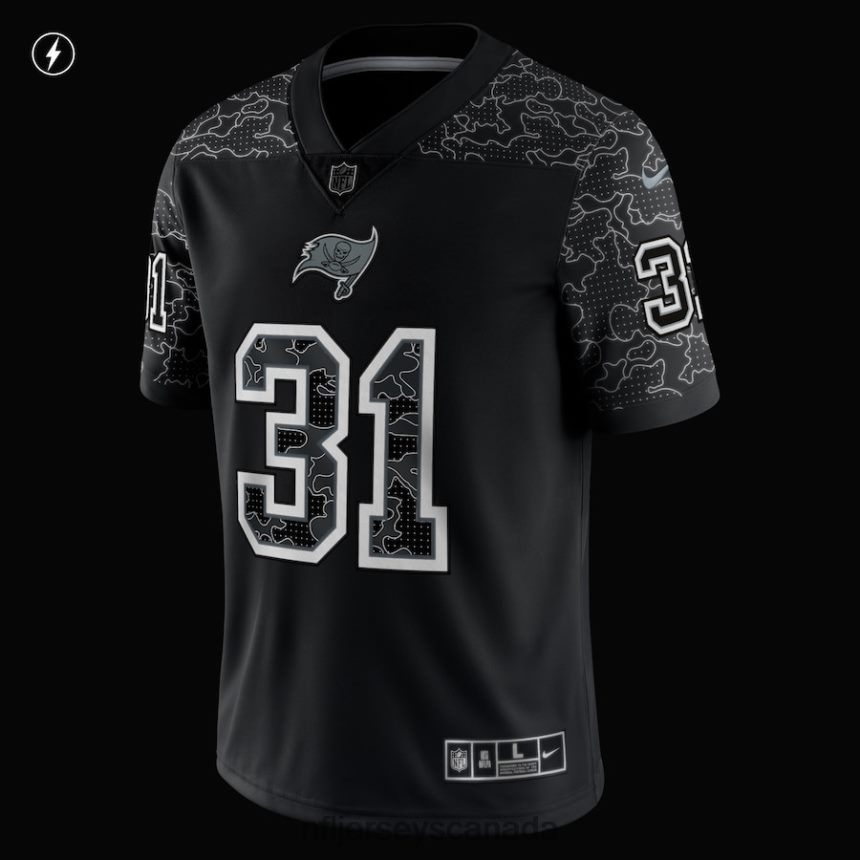 Men Tampa Bay Buccaneers Antoine Winfield Jr Nike Black RFLCTV Limited Jersey Clothing NFL TBXFR61459