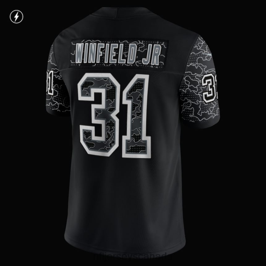 Men Tampa Bay Buccaneers Antoine Winfield Jr Nike Black RFLCTV Limited Jersey Clothing NFL TBXFR61459