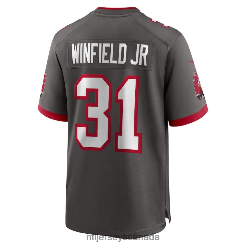 Men Tampa Bay Buccaneers Antoine Winfield Jr Nike Pewter Game Jersey Clothing NFL TBXFR62467