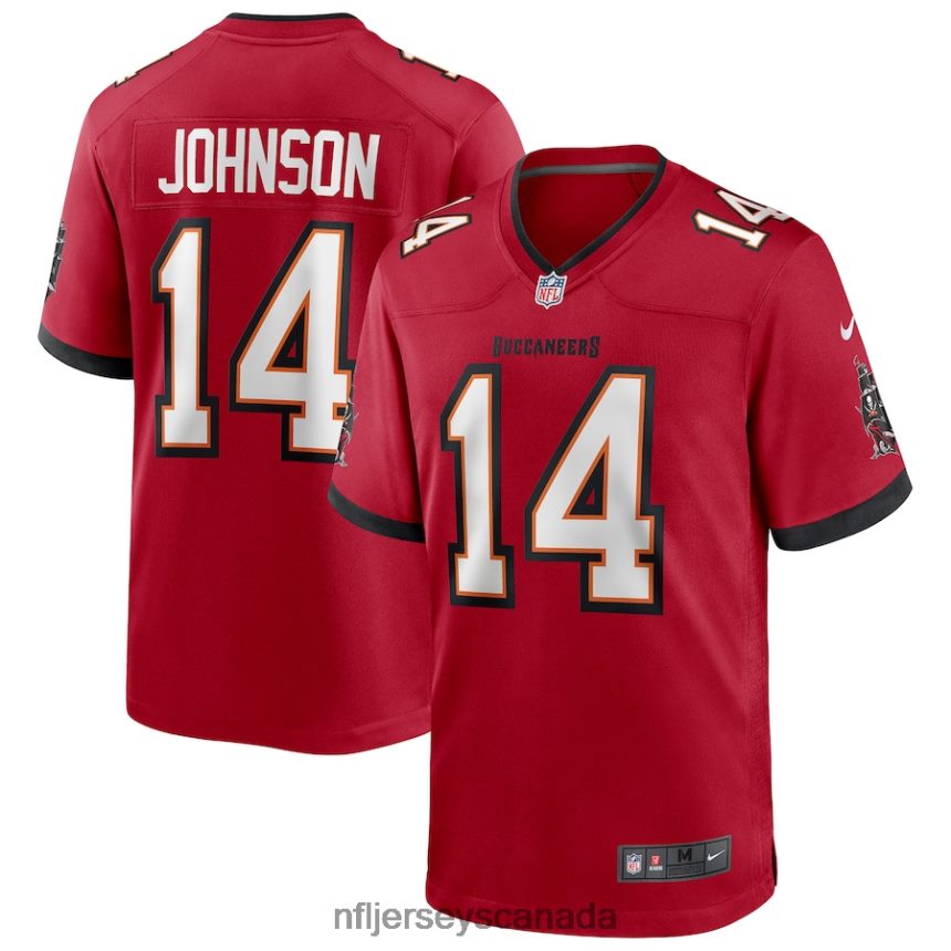 Men Tampa Bay Buccaneers Brad Johnson Nike Red Game Retired Player Jersey Clothing NFL TBXFR66058